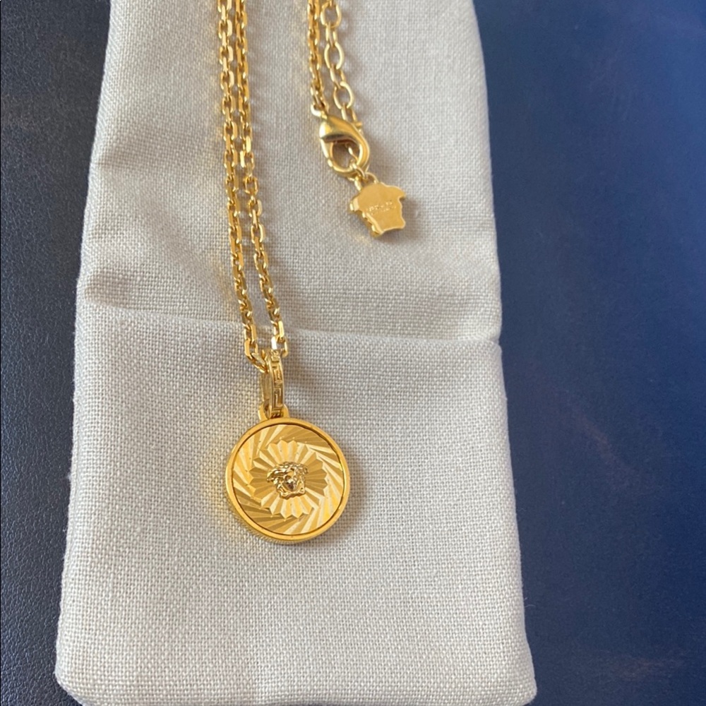 Versace Gold Medallion Necklace